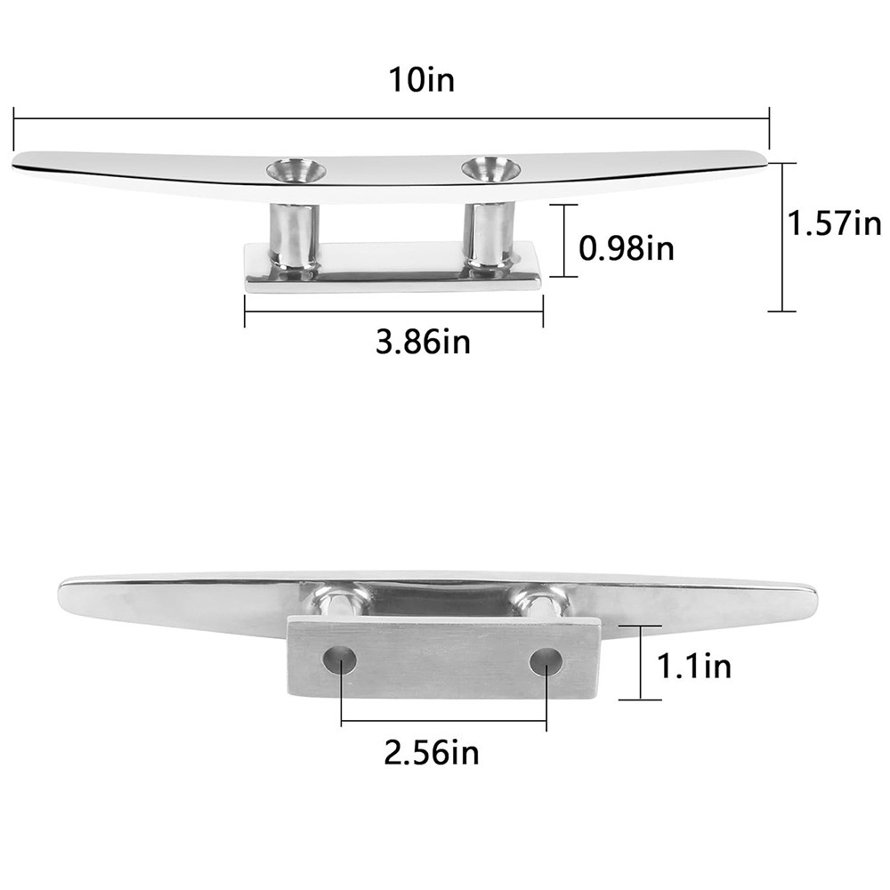 4/5/6/8/10 IN Boat Cleat Open Base 316 SS Deck Cleat Boat Dock Cleat Rope Cleat