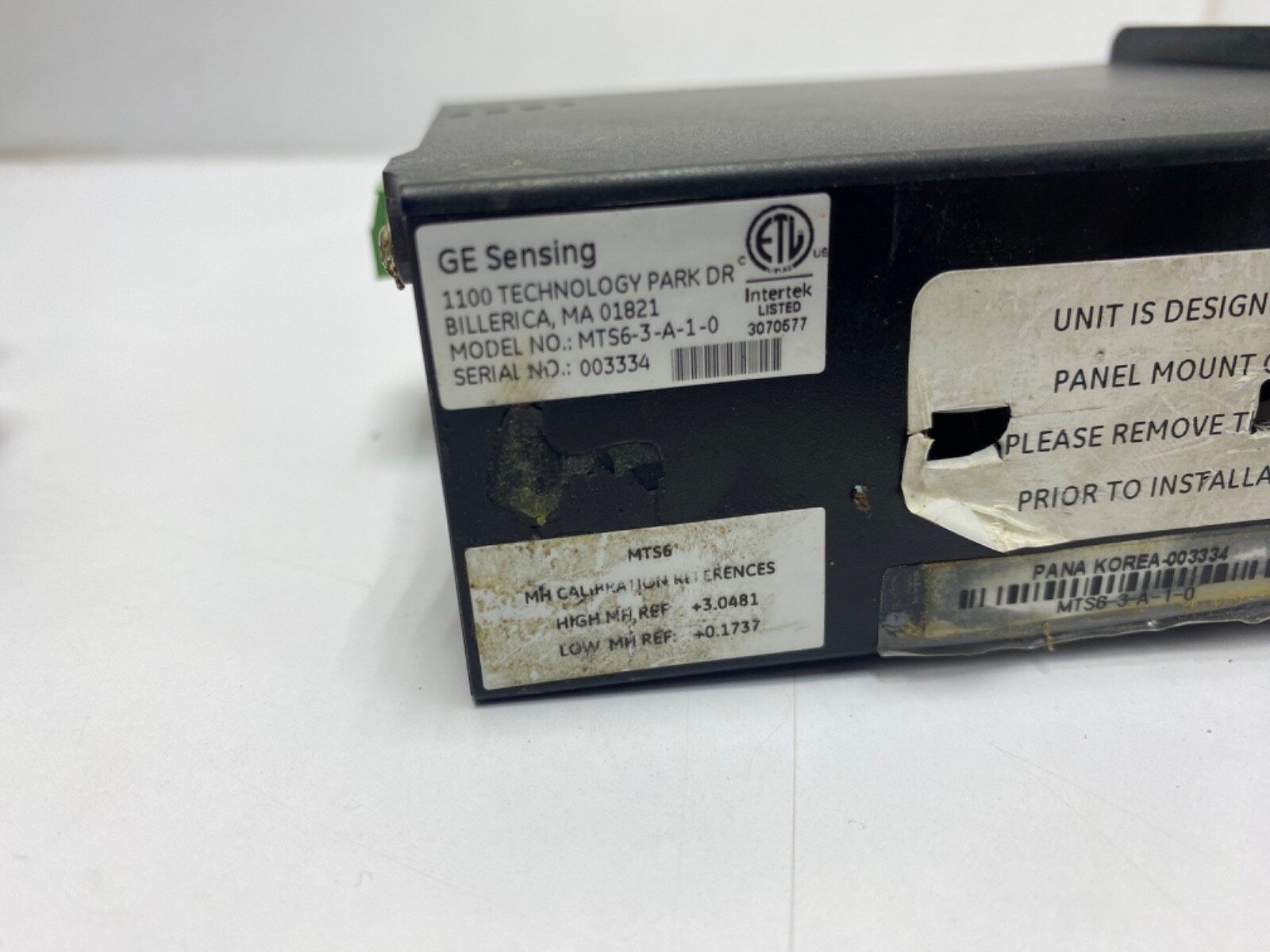 GE PANAMETRICS series 6 MTS6-3-A-1-0 Moisture Target