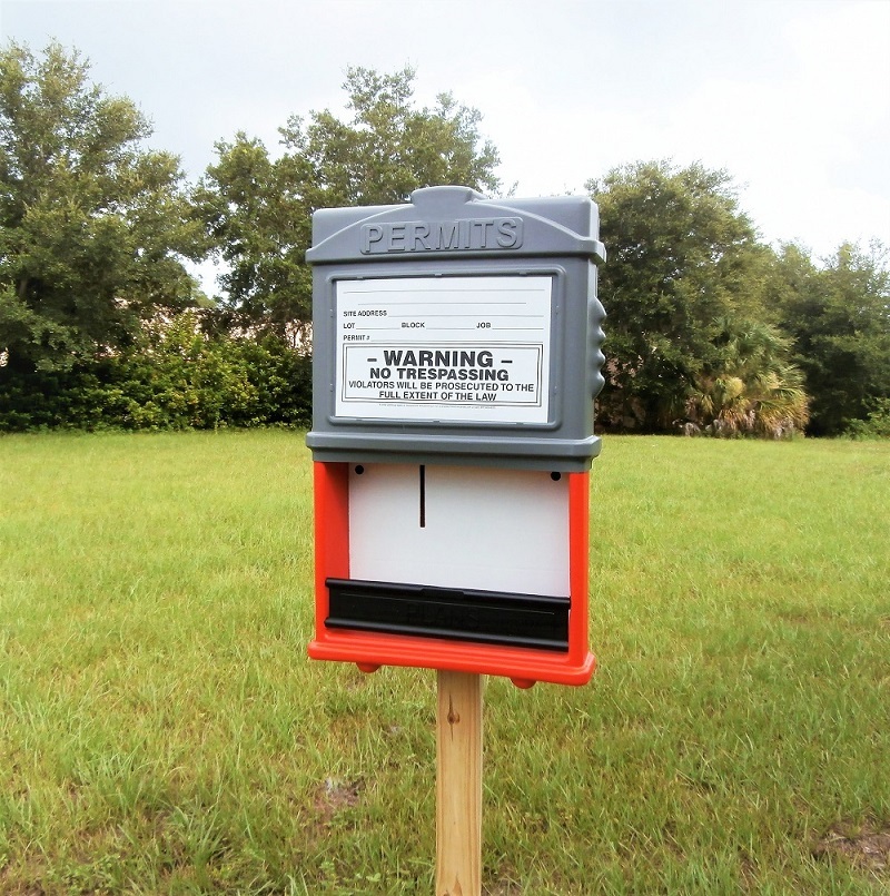 EZ Permit Box 100% Recyclable All Weather Permit Posting Box Made in the USA!