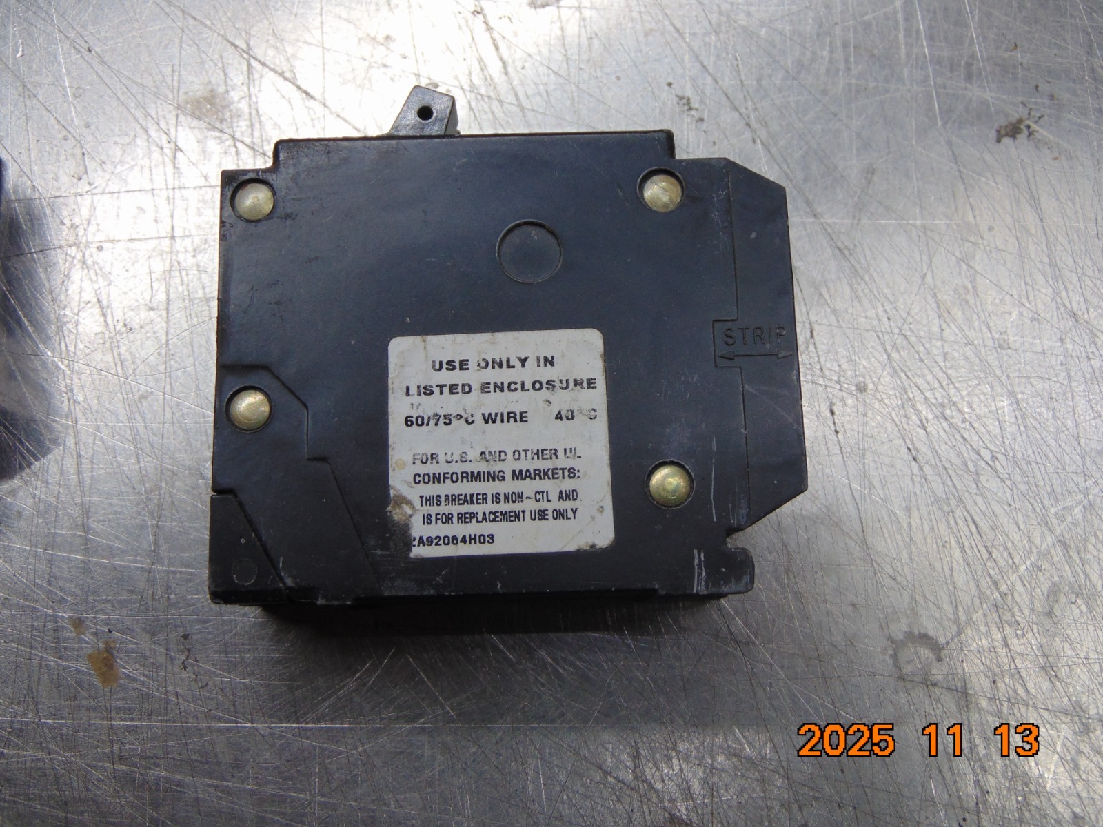 Eaton Cutler-Hammer BR2020 Breaker 20 Amp 2 Pole 120/240V Breaker