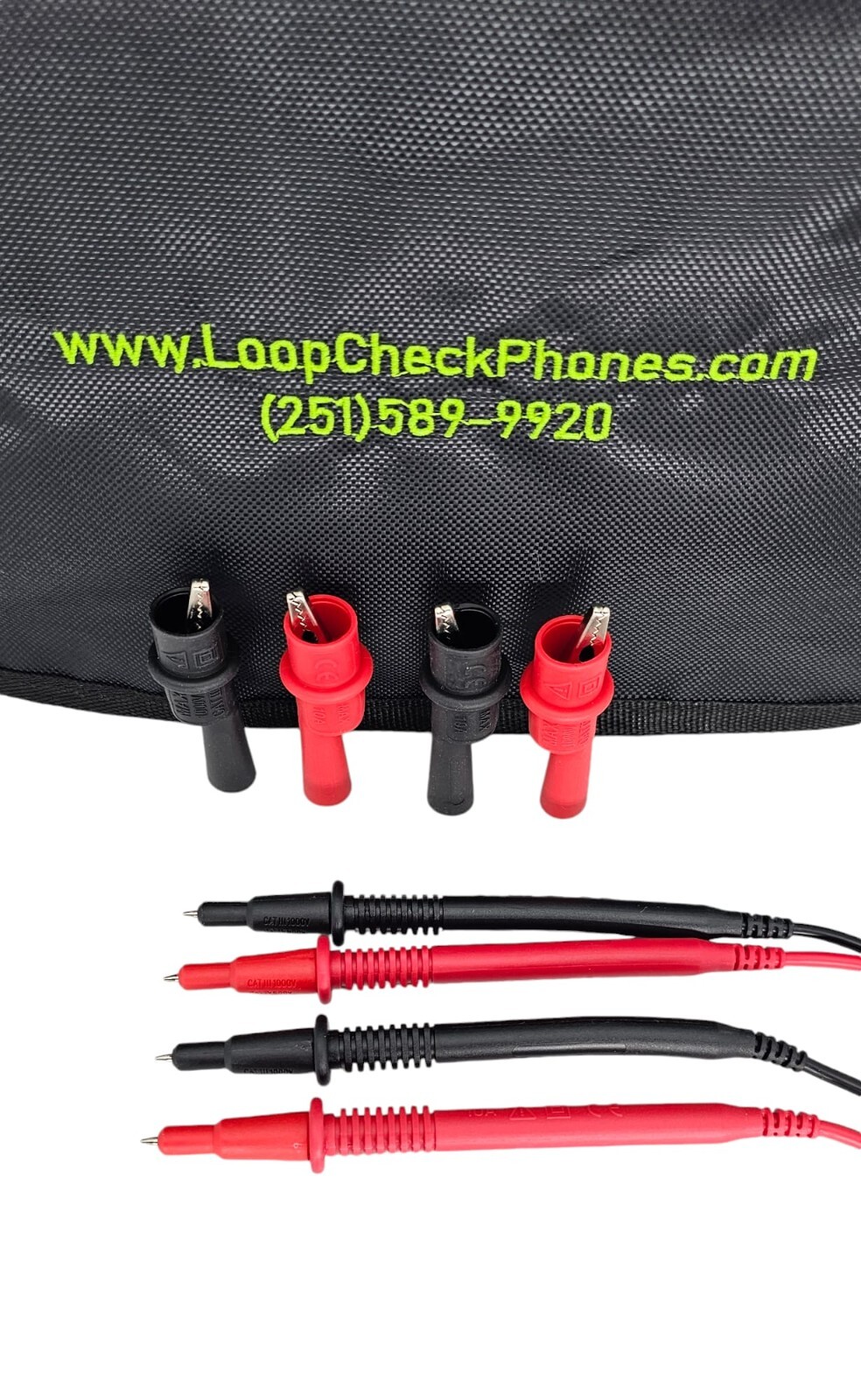Loop Check Phones Electrician Continuity Test Phone Set TE001-N in Red or Black