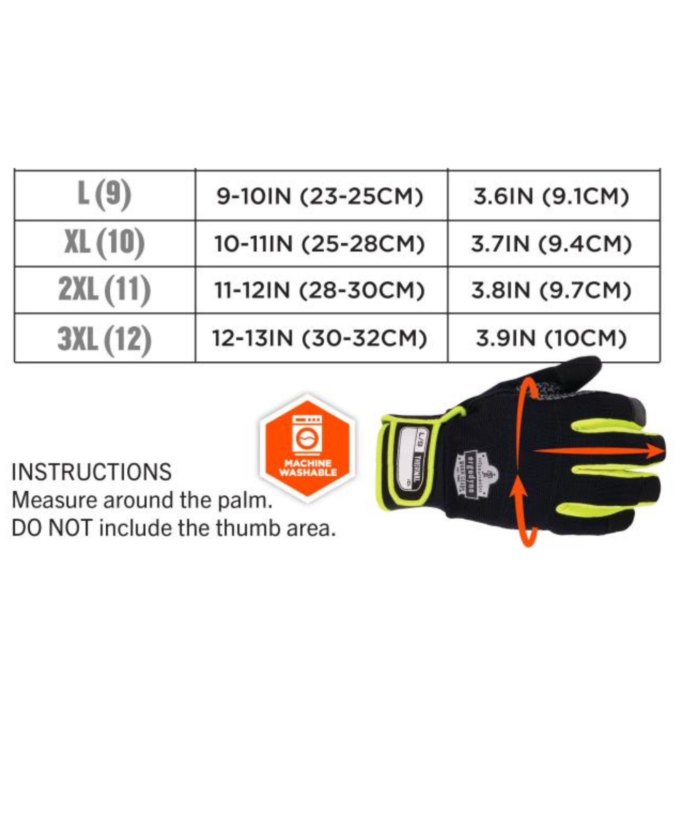 ProFlex 850 Insulated Warm Touchscreen WORK GLOVES Black/Negro Size L,XL,3XL