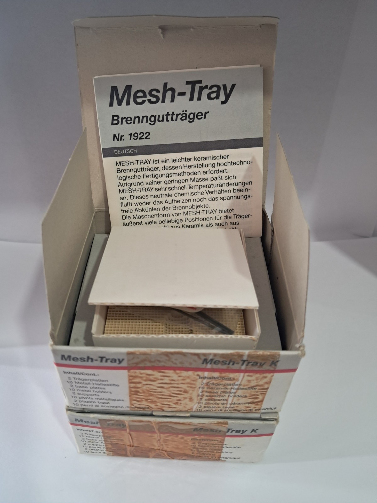 ​Renfert Mesh-Tray 1922 Dental Honeycomb Firing Trays with Metal Pins – Set of 2