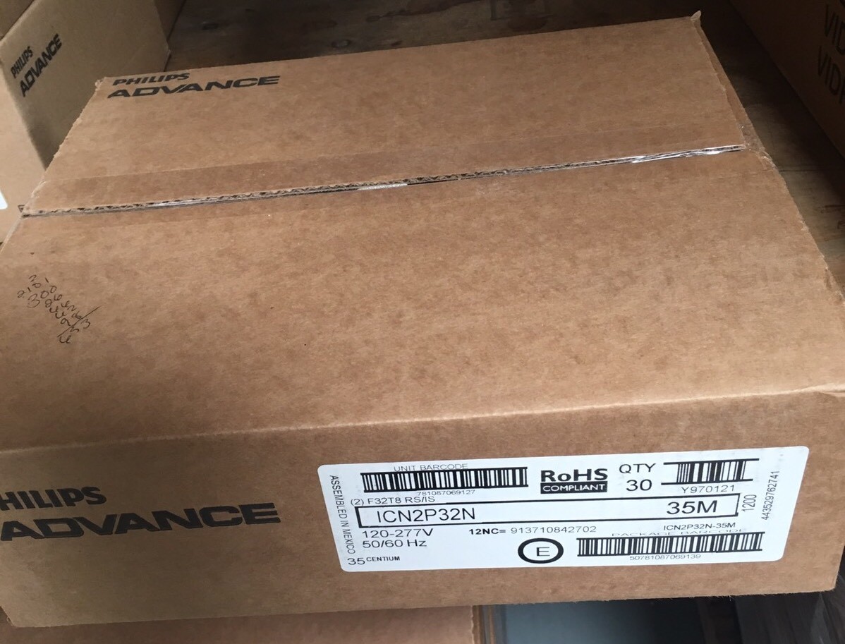 (30 Pack) Advance ICN-2P32-N Instant Start Electronic Ballast 120V to 277V