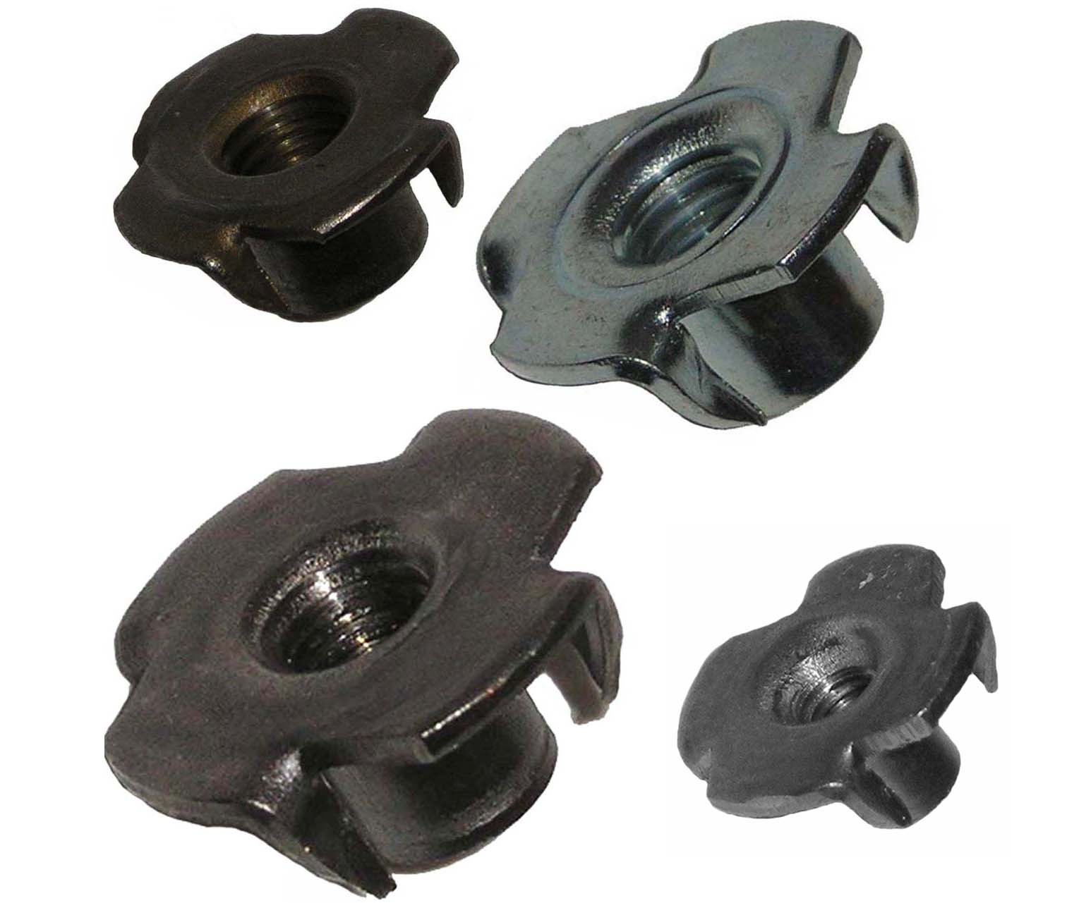 Metric T-Nuts Drive In Prong Style M4 4mm M6 6mm, M8 8mm, M10 10mm, 4 or 10 Pack