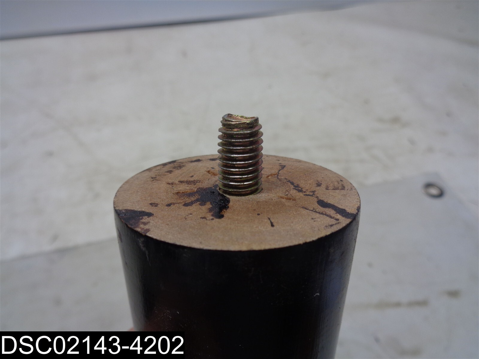 Used- QTY=4: Labeled K 7-1/8″ Tapered Wood Screw In Table Legs 3/8″ Screw Part