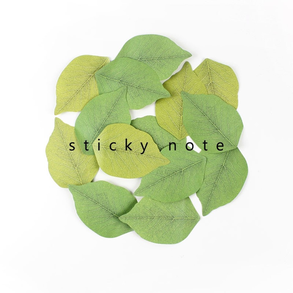 Cute Leaf Sticky Notes Memo Pad Self-Adhesive Sticky Notes Bookmark Stationery