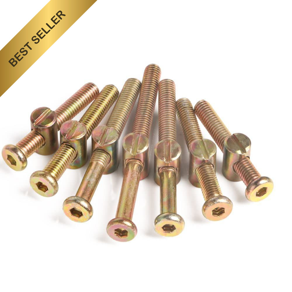 Crib Screws Hardware Kit M6 Furniture Barrel Bolt Nut Hex Drive 25 Piece Set