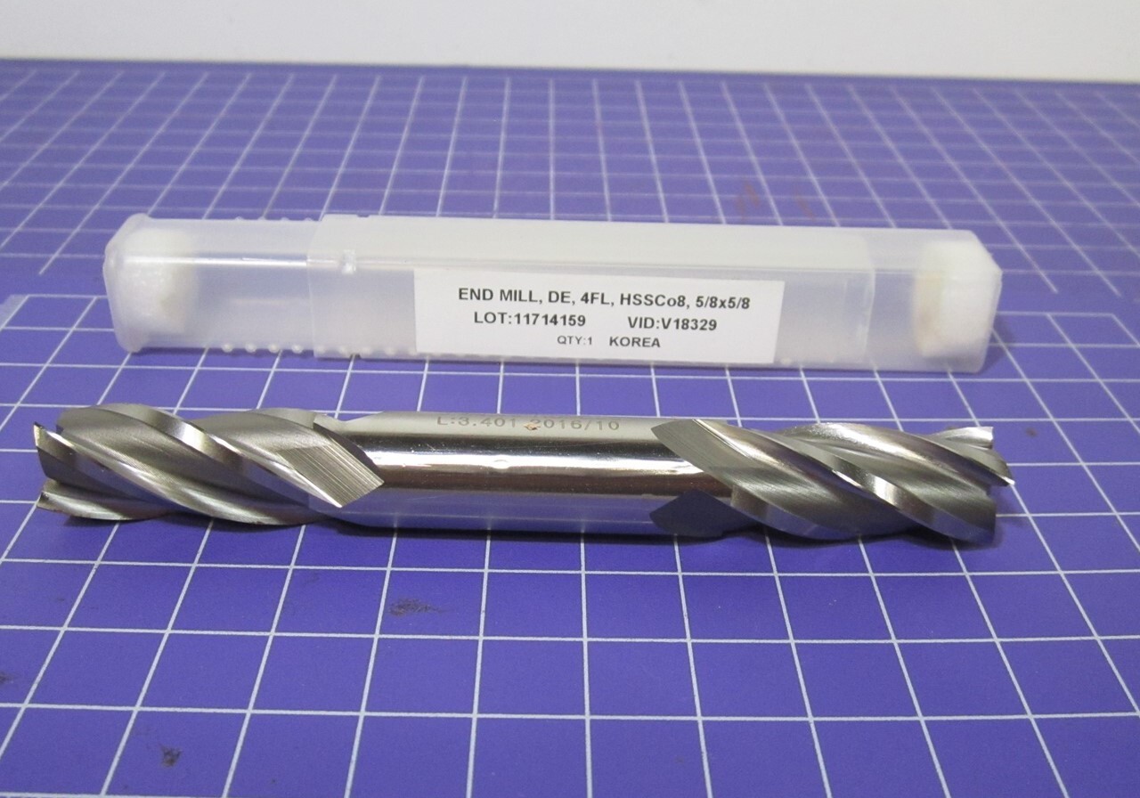 Value Collection (27714) 5/8″ Square Double End Mill 4F 1-3/8″ LOC HSSCo8
