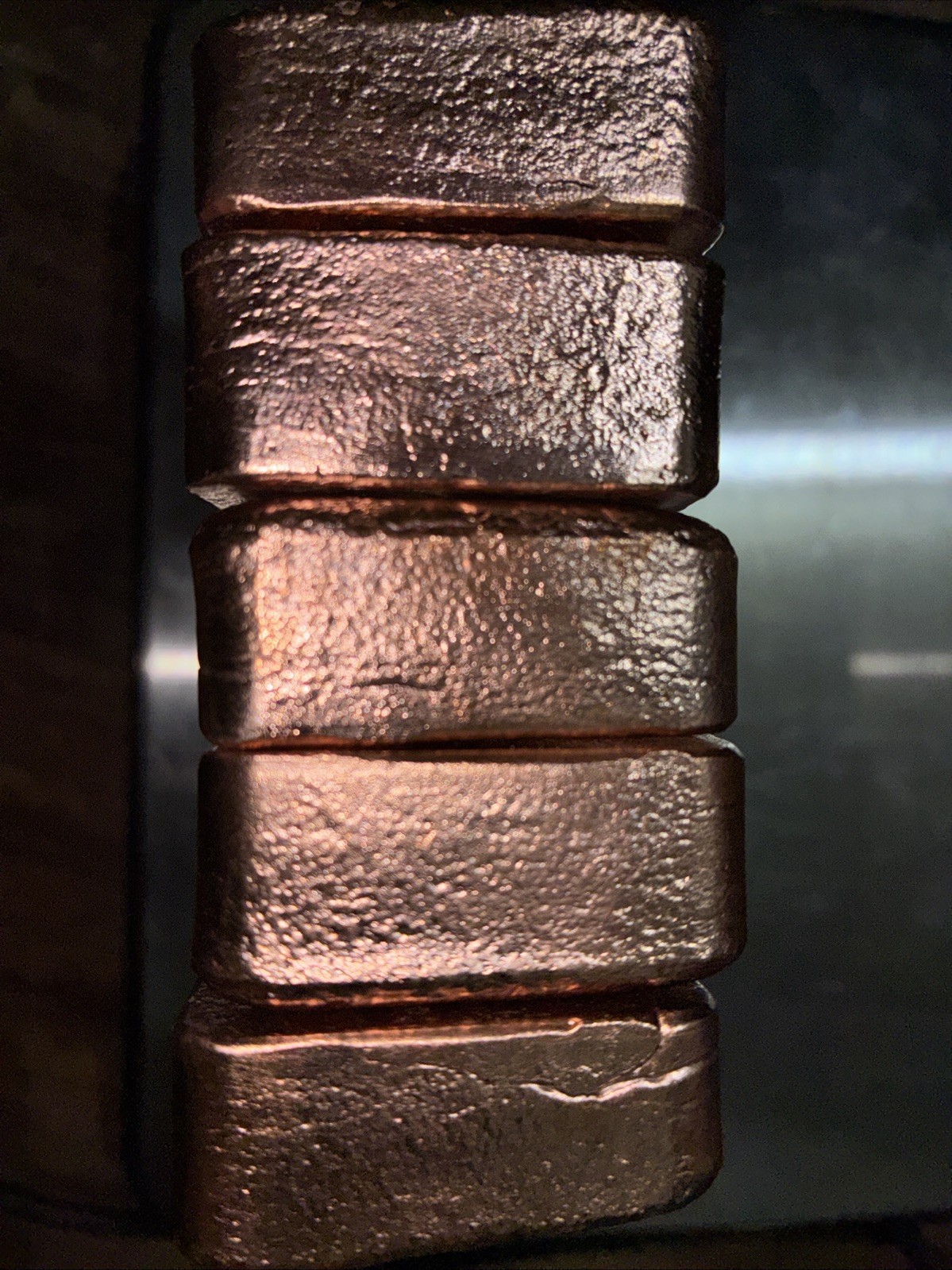 Copper Bars Ingots Hand Poured Pure 5lbs 11oz+