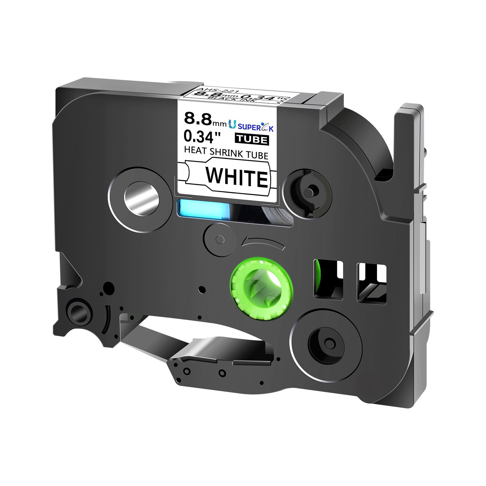 12 PK 9mm Black On White TZe-221 Aze 221 Label Tape for Brother Ptouch Printers