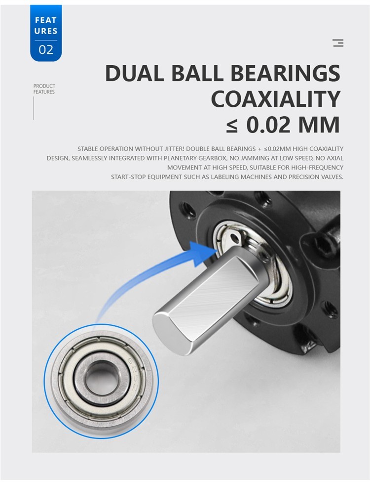 36GP-555 Planetary Micro Gear Motor 12V24V Ball Bearing Metal Shaft Diameter 8MM