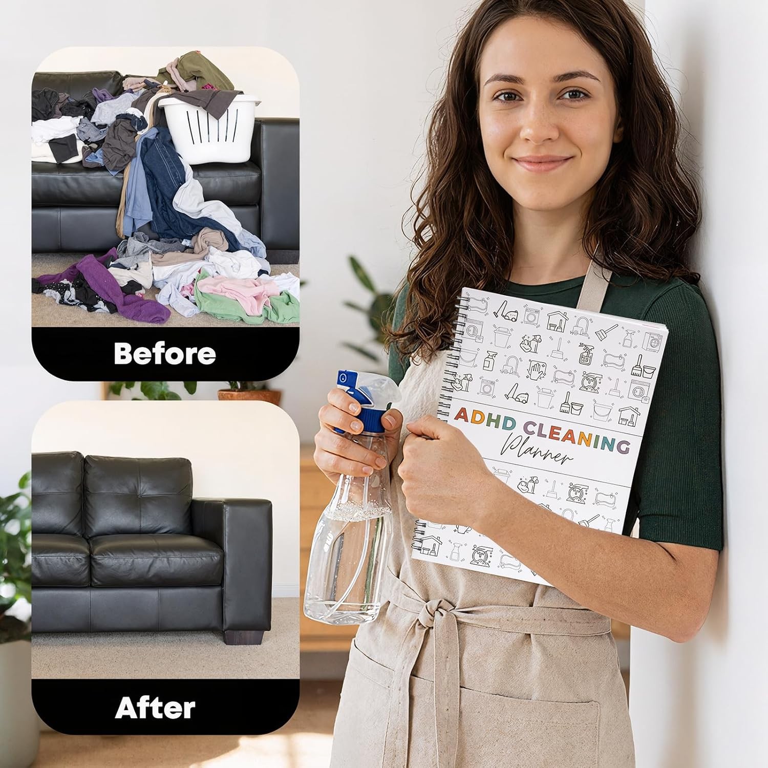 Adhd Cleaning Planner,Household Cleaning Planner, Daily, Weekly And Monthly H…