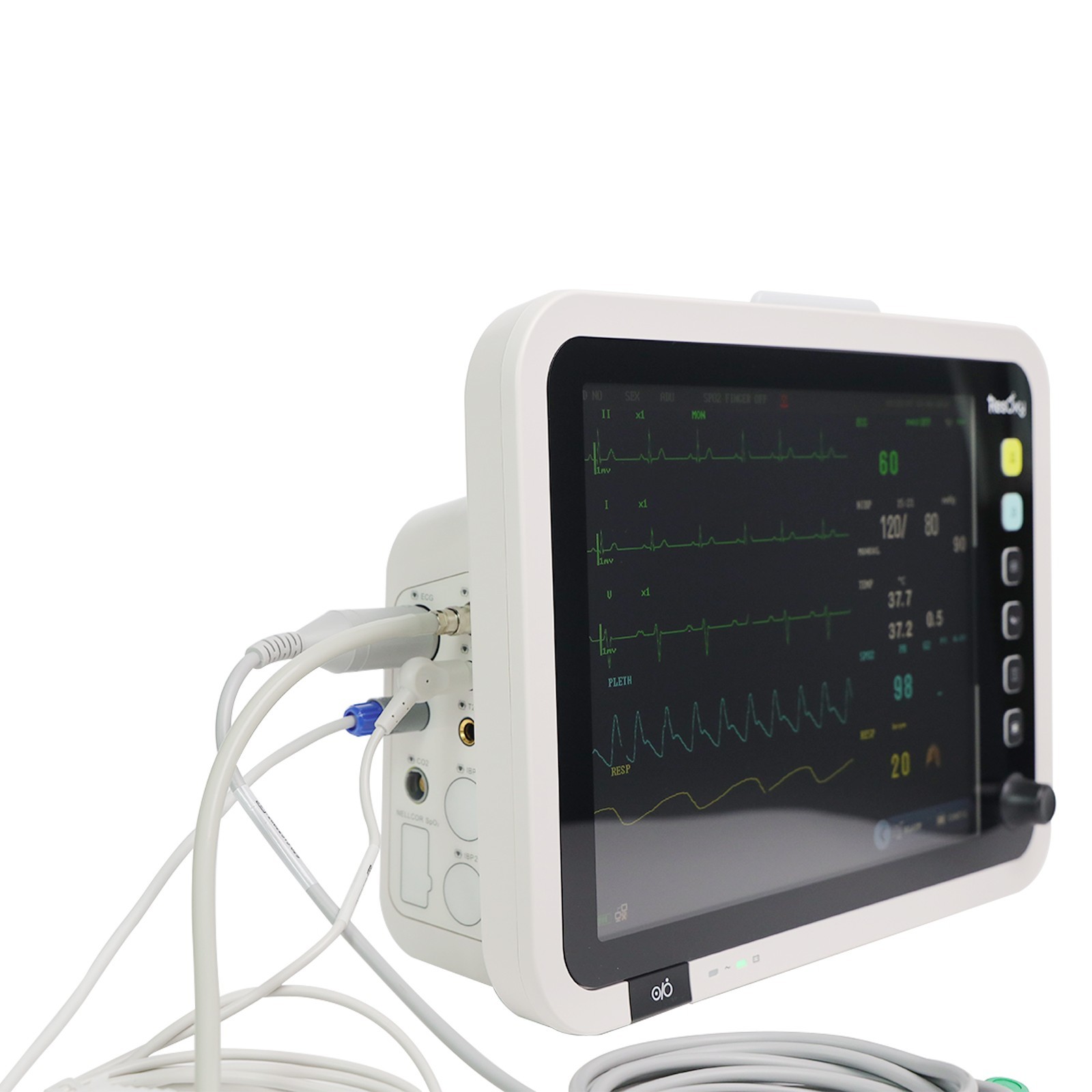 12-Inch Patient Vital Signs Monitor Multi-Parameter ECG/NIBP/TEMP/RESP/SPO2/PR