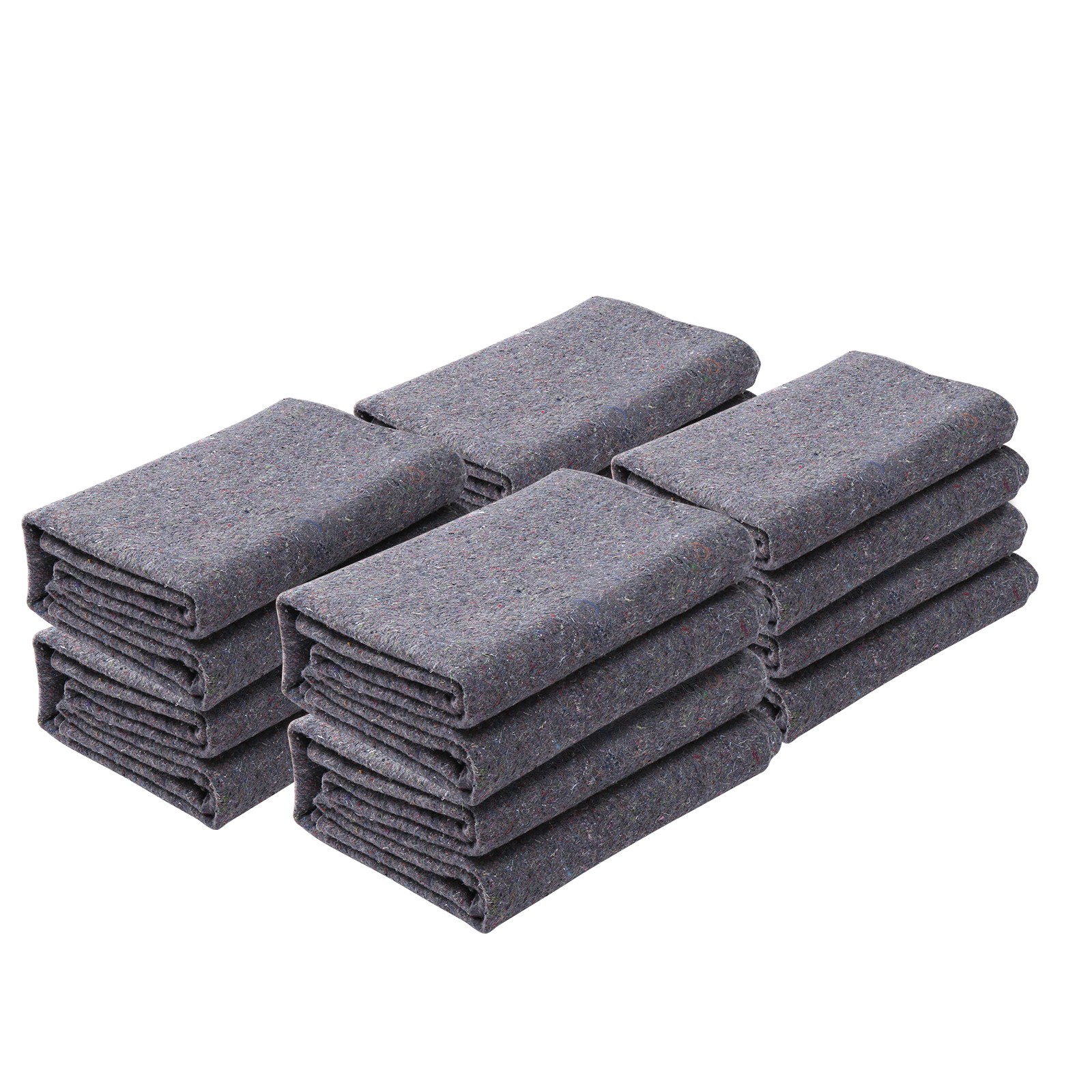 VEVOR Moving Blankets Packing Blankets 72″ x 54″ Furniture Pads 12-Pack 21 lb/dz