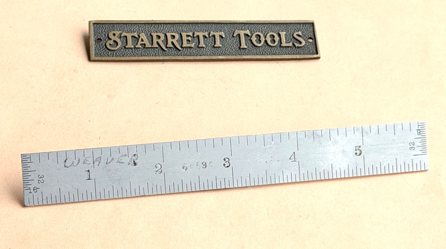 STARRETT No.C604RE-6 6” Long Spring-Tempered Steel Rule W/Inch Grad. USA Made