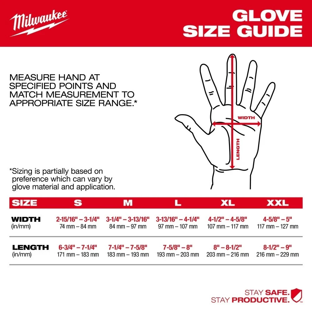 Milwaukee 48-73-7002B 12 Pair Cut Level 6 Hi-Dexterity Nitrile Dipped Gloves – L