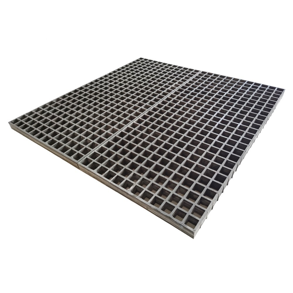 39.4″*19″(100cm*48.5cm) Gray Fiberglass FRP Grating Fiberglass Grille 1.5″ Thick