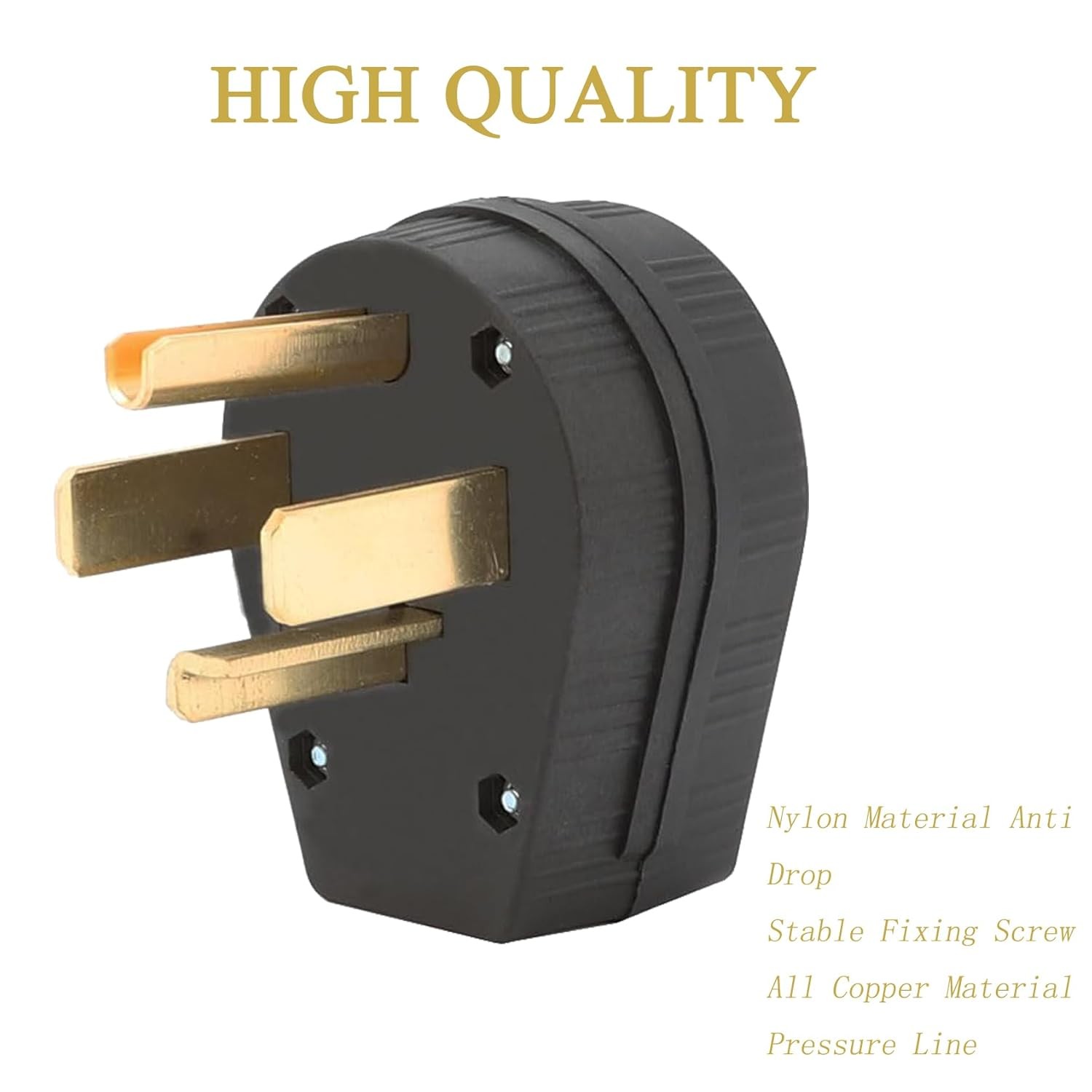 Nema 14-30P Plug 125/250 Volt Plug with 3 Pole 4 Wire Heavy Duty Spec Industrial