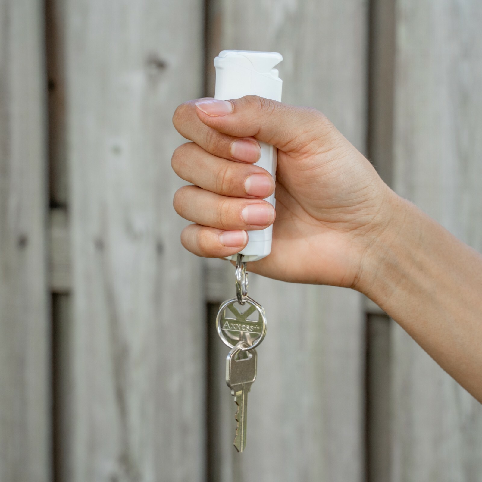 POLICE MAGNUM Keychain Pepper spray Self Defense- 1 Pack .50oz White Flip Top OC