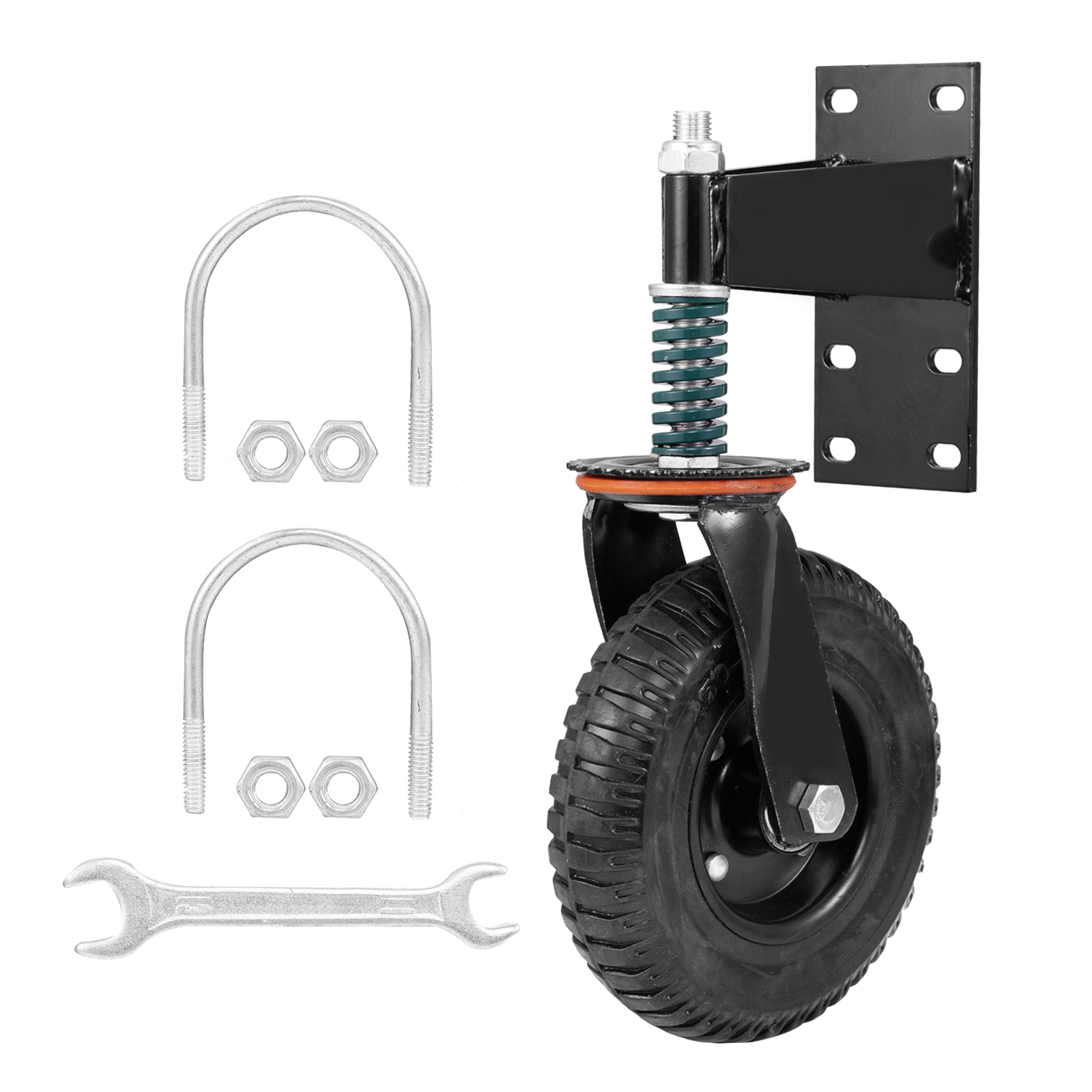 8″ Gate Wheels Heavy Duty Spring-Loaded Gate Caster For Wooden Metal Tube Gate