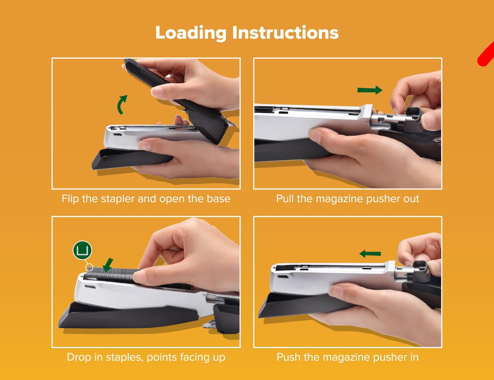 Bostitch Office InPower Desktop EcoFriendly Stapler, OneFinger Technology, Ja…