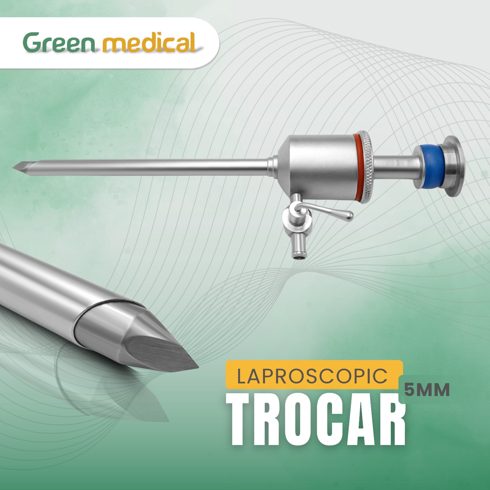 Laparoscopic Trocar Cannula 5mm Laparoscopy Surgery Instruments Autoclavable