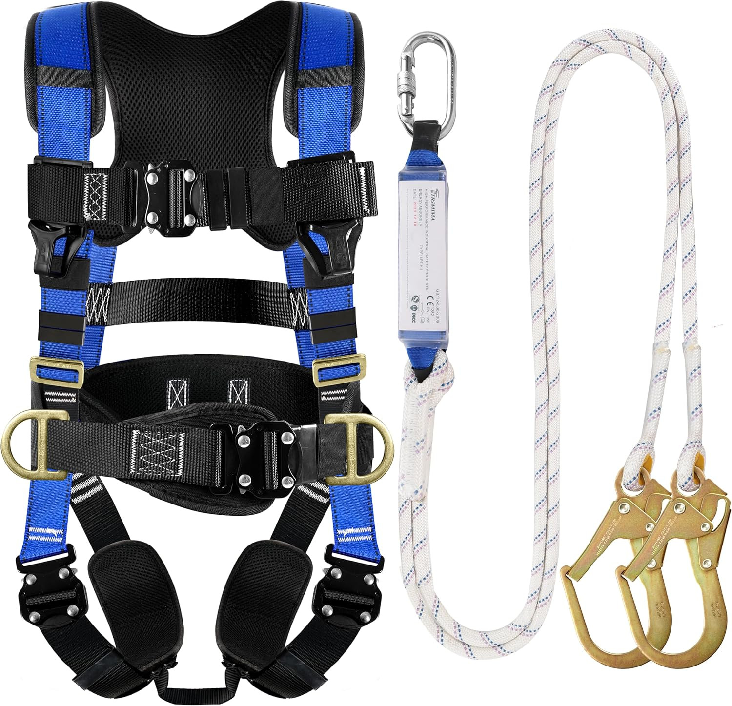Arnes De Seguridad Construccion Con Sus Ganchos Para Escalar Roofing Trabajo Kit