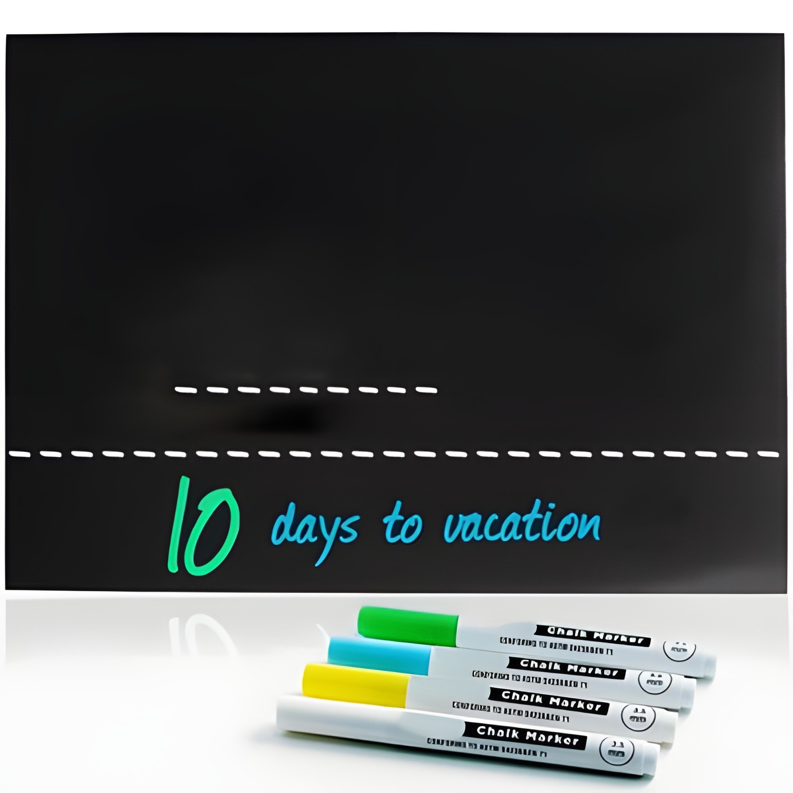 Magnetic Dry Erase Black Board Sheet for Fridge 17×12 with 4 Chalk Markers New