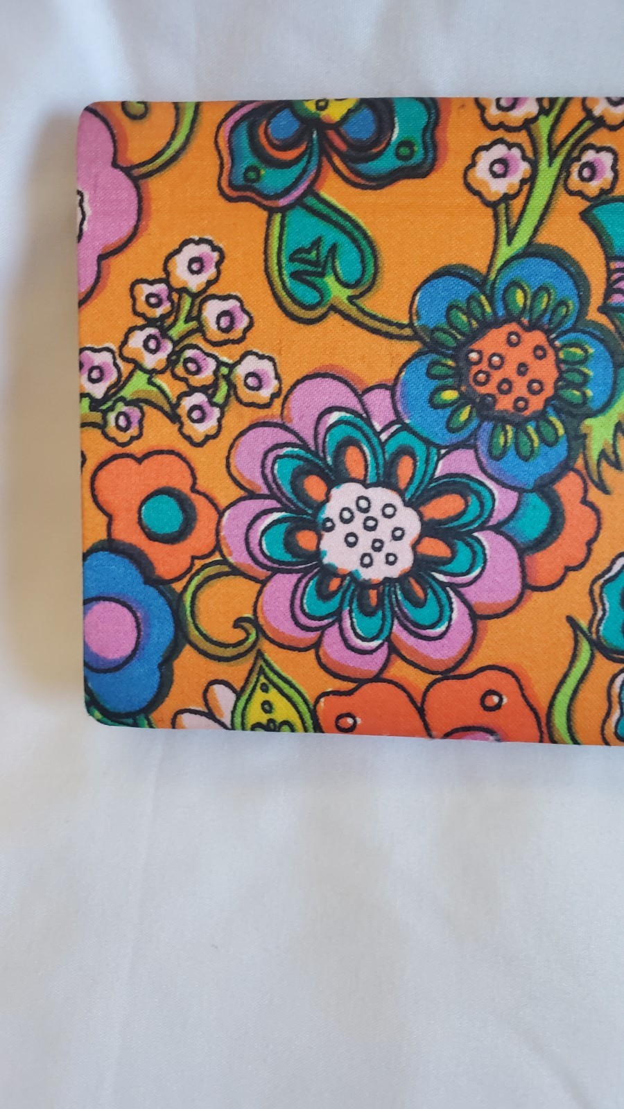 Flower Power Vintage 1970’s Autograph Book Satin Cover Flowers Hong Kong Unique