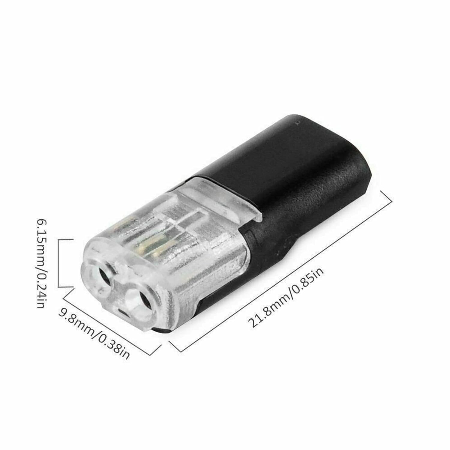 50PCS 2 Pin Wire Connectors Tool-Free No-Strip Quick Splice for LED Strip Light
