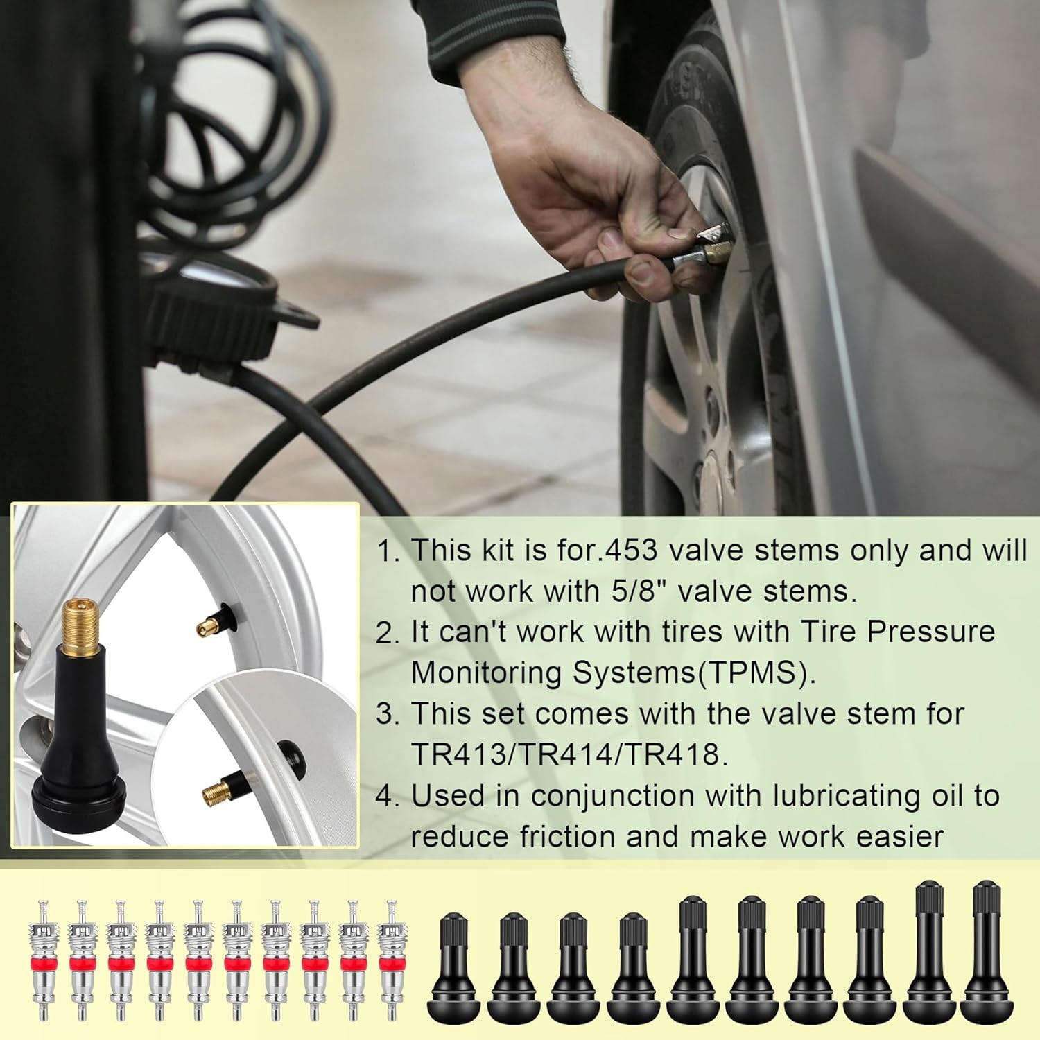 38PCS Tire Valve Stem Core Quickly Replacement Tool Kit,Quick Change Tire Valve