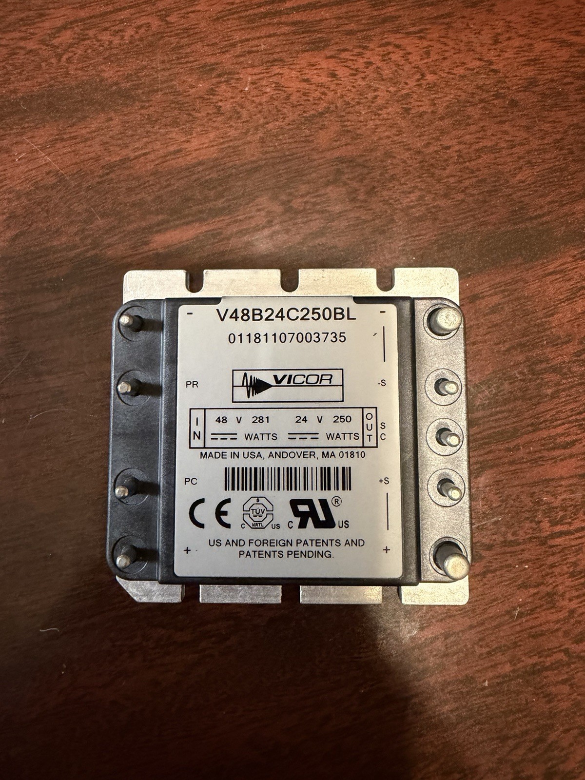 Vicor V48B24C250BL DC-DC Converter Module 48V In 24V Out 250W RoHS