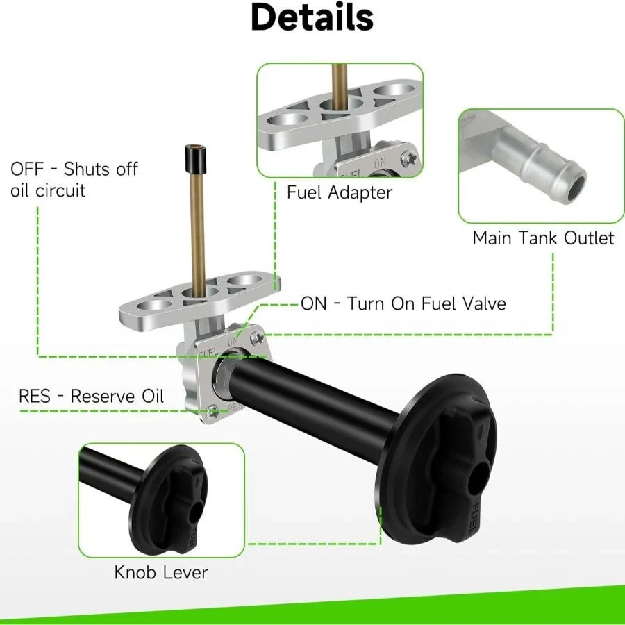 250 Fuel Valve Petcock Compatible with ATV 1997-2024 350 400 420 2000-2006, Fuel