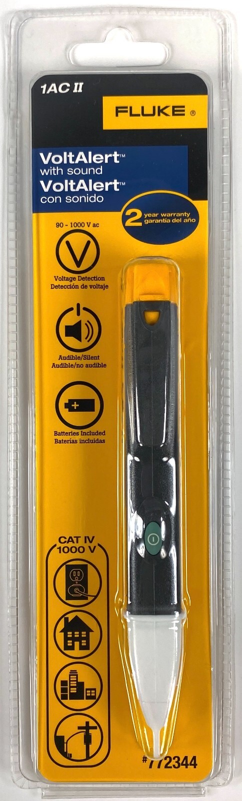 Fluke 1ACII VoltAlert with Sound & Light AC Volt Detector 90-1000 V CA