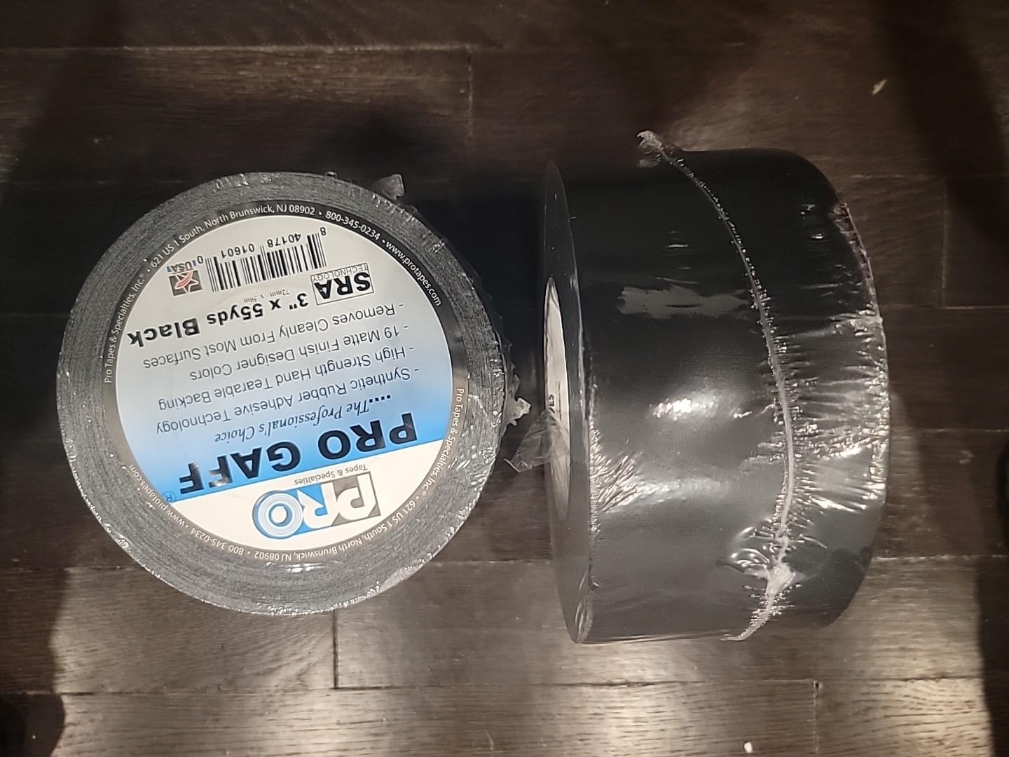 3 Inch Pro Gaff Premium Matte Cloth Gaffer’s Tape Lot Of 2 Pro Tape Black