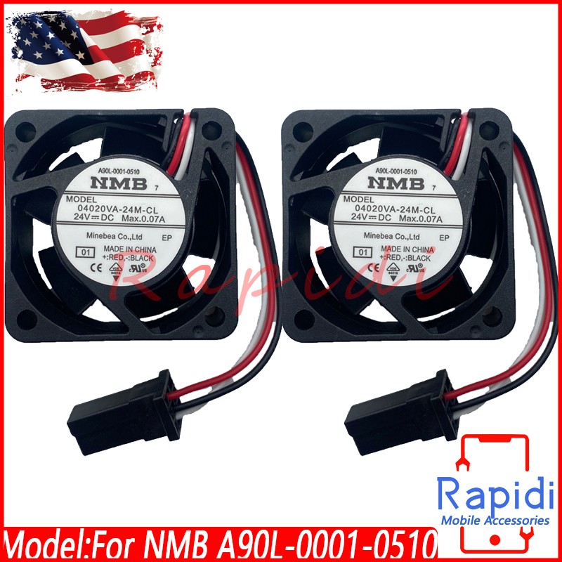 2* FANUC Machine Cooling Fan For NMB 04020VA-24M-CL 24V 0.07A A90L-0001-0510