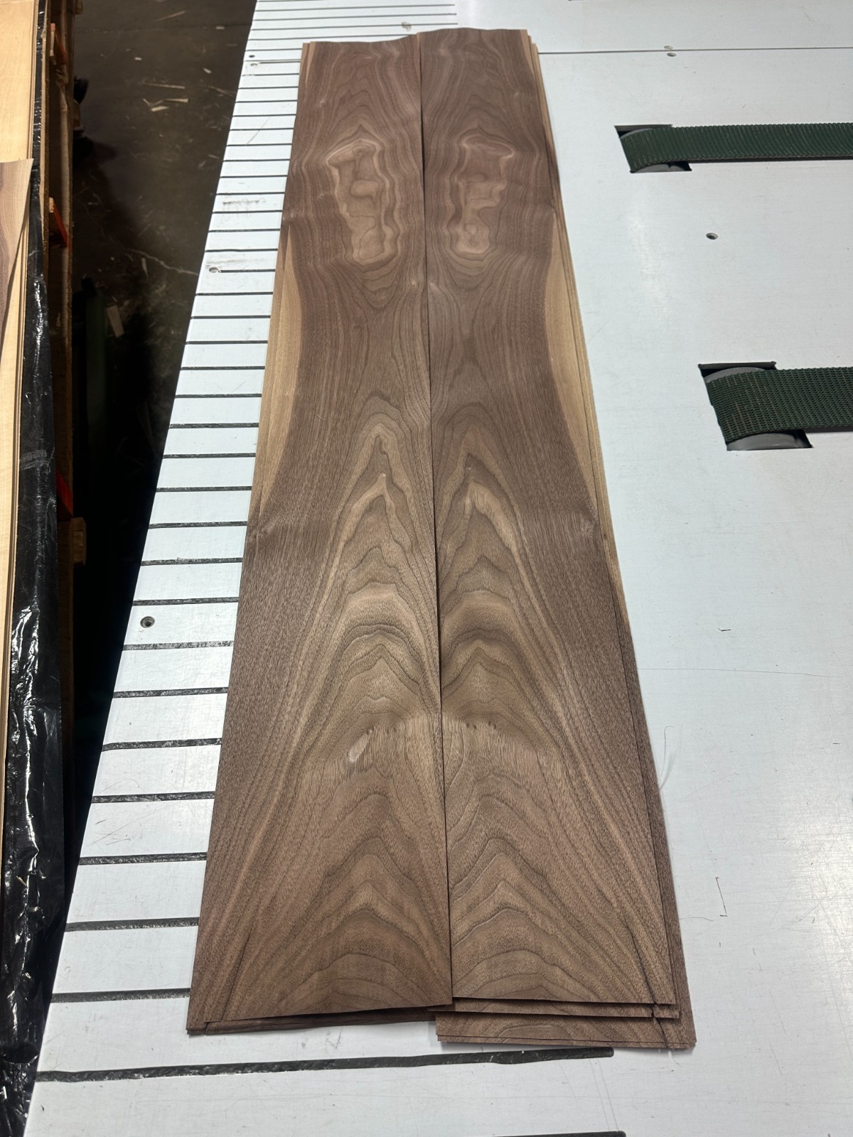 Walnut Raw Wood Veneer 2 sheets 63» x 7» 316G
