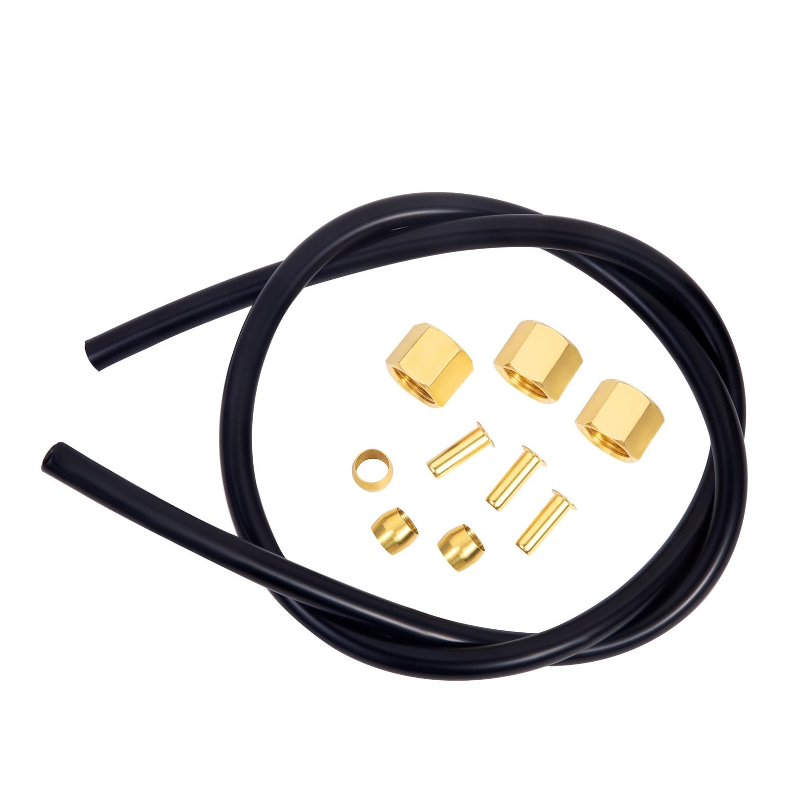 Breezliy 1/4inch Air Compressor Unloader 1/4 inch × 15 (Tube Kit), Black