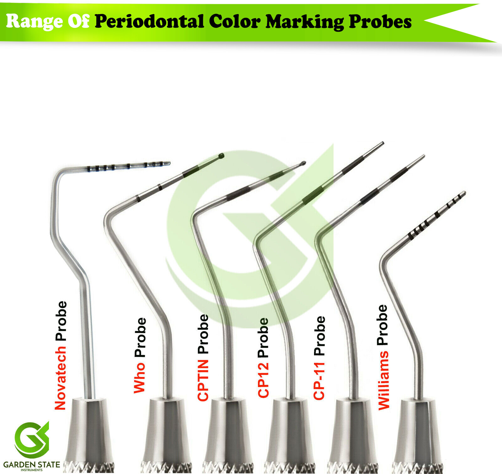 Periodontal Color Marking Dental Depth Probe William Novatech Examination Probes
