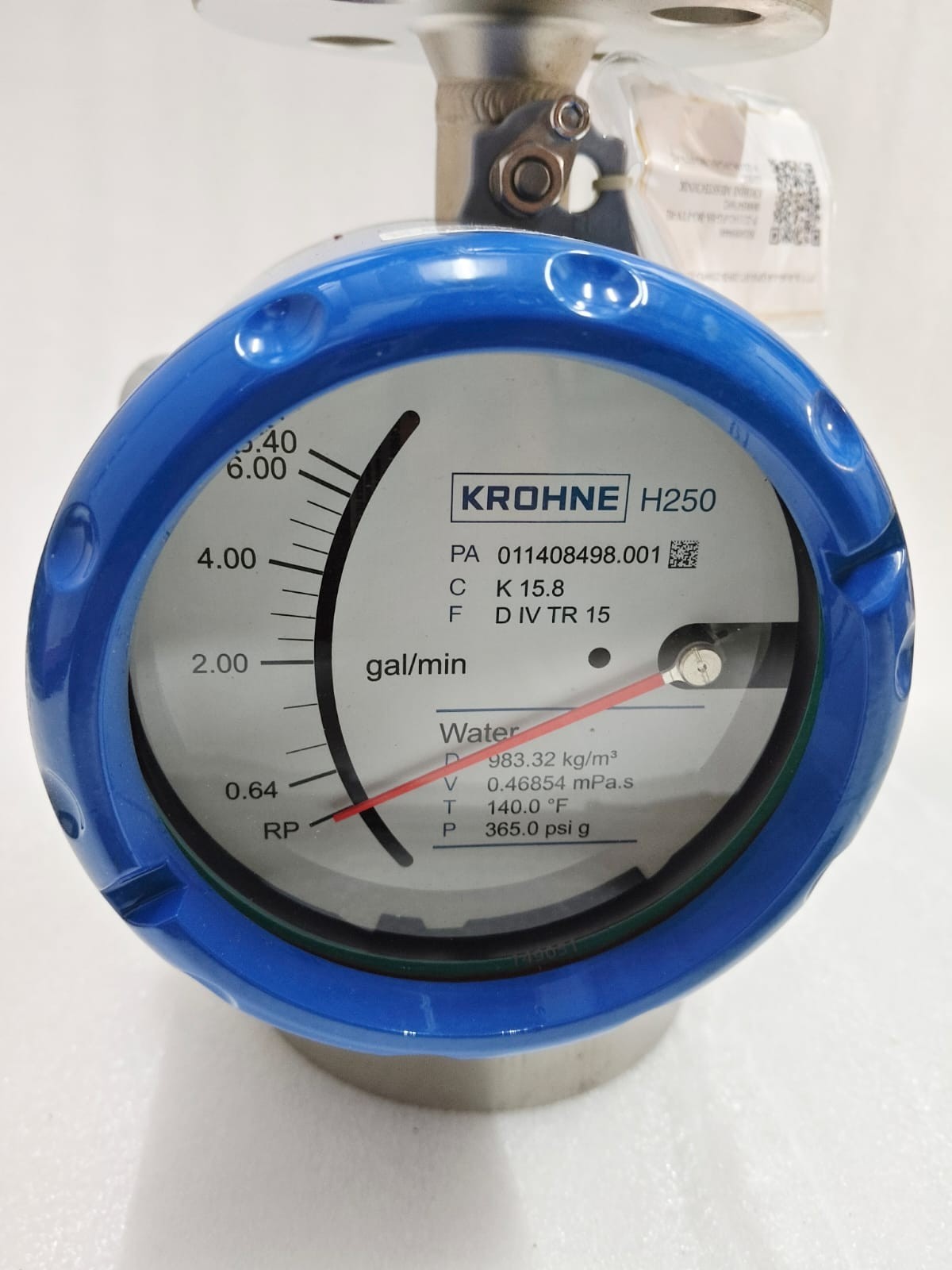 KROHNE H250/RR/M40/ESK-Ex Variable Area Flowmeter 0.64–6 GPM ATEX
