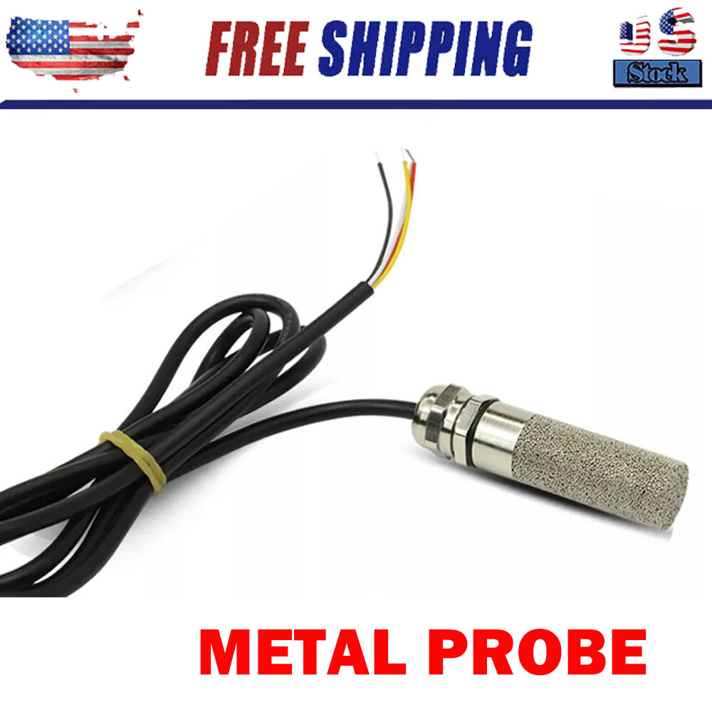 DC 5V-28V Temperature & Humidity Sensor Metal Waterproof Probe RS485 USA