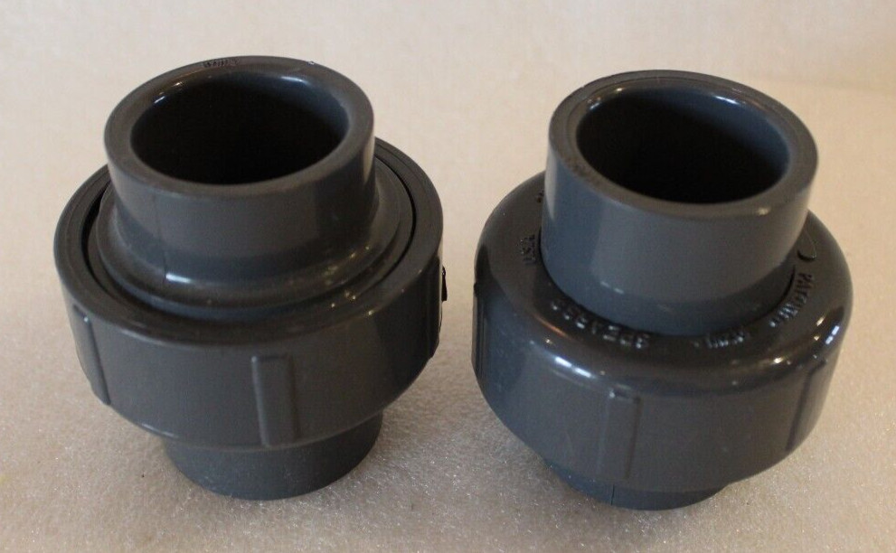Spears 8097-010 – 1″ x 1″ S x S Schedule 80 PVC EPDM Unions – Lot of 2 – NEW