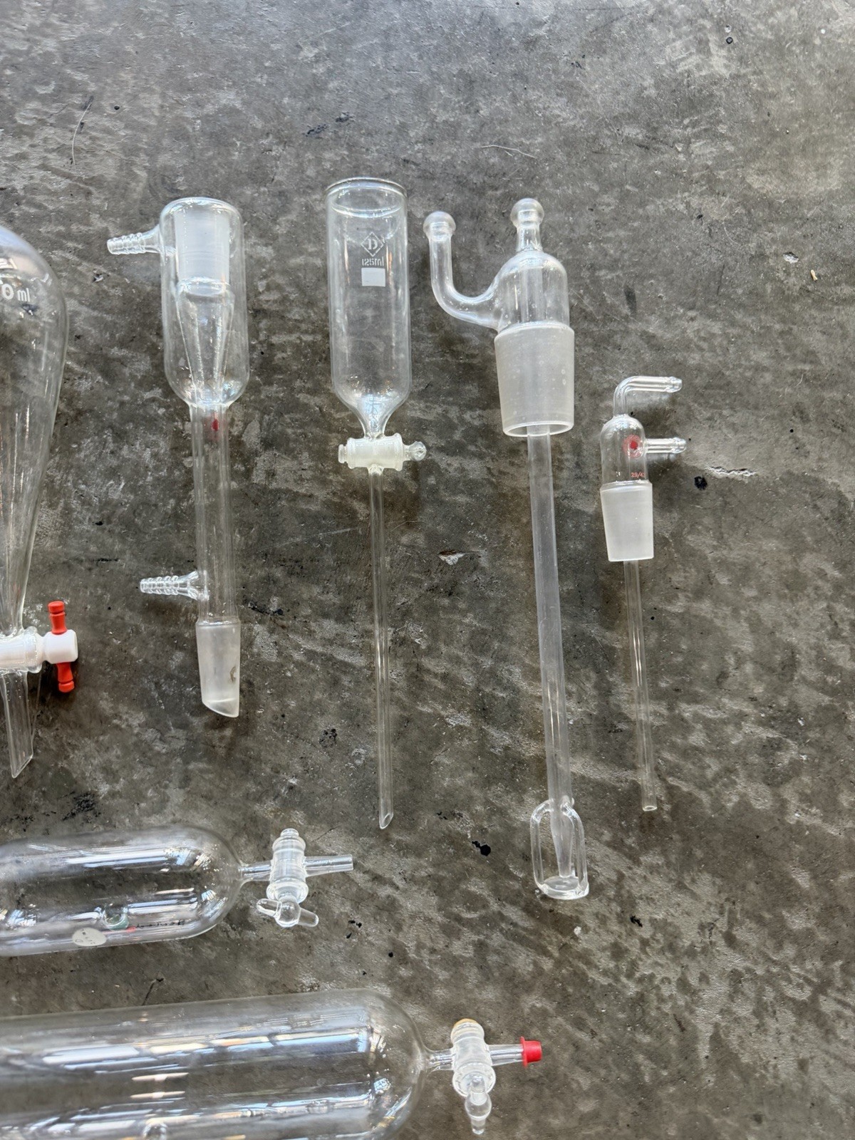 Vintage Chemistry Glassware Lot 11pc – Supelco Gas Tubes Ace Glass Kimax 24/40
