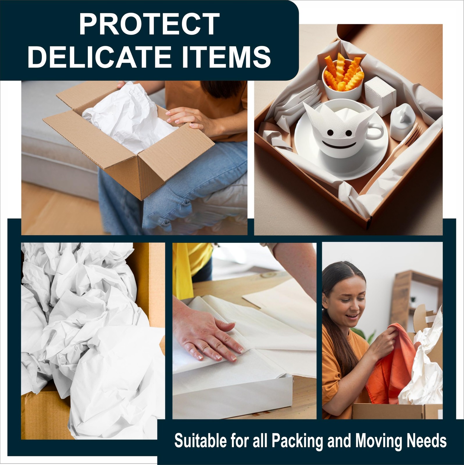 Packing Paper Sheets 320 Count 27×17 10lb Moving Shipping Supplies