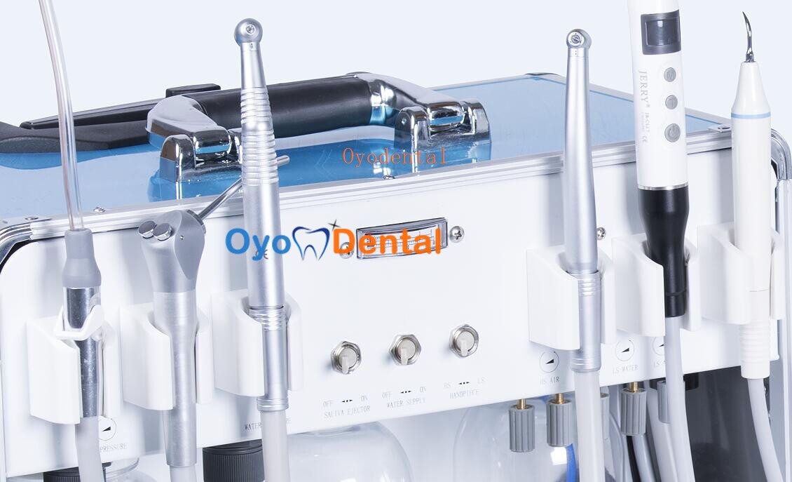 Greeloy GU-P206 Portable Dental Unit + Scaler + Curing Light + Handpiece Kit 4H