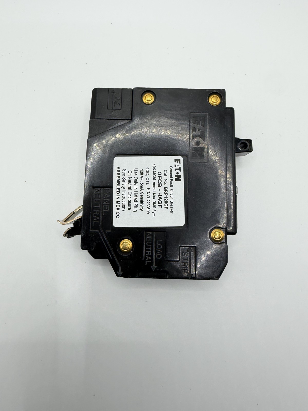 Eaton BRP120GF 20A 120V 1P GFCI Plug-in Circuit Breaker – wrnty