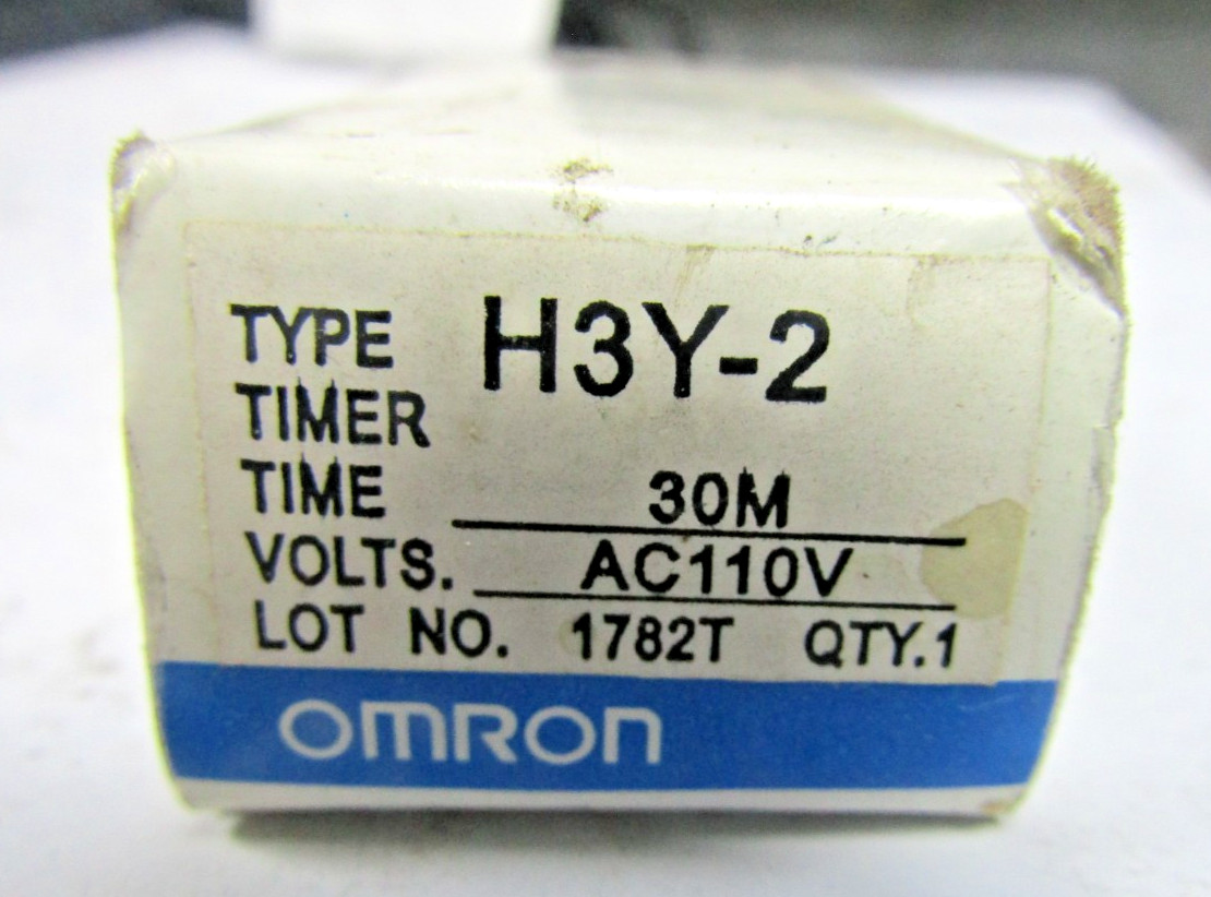 ✌️NEW OMRON H3Y-2 TIMER 0-30 MINUTES VOLTAGE 120VAC 8 BLADES