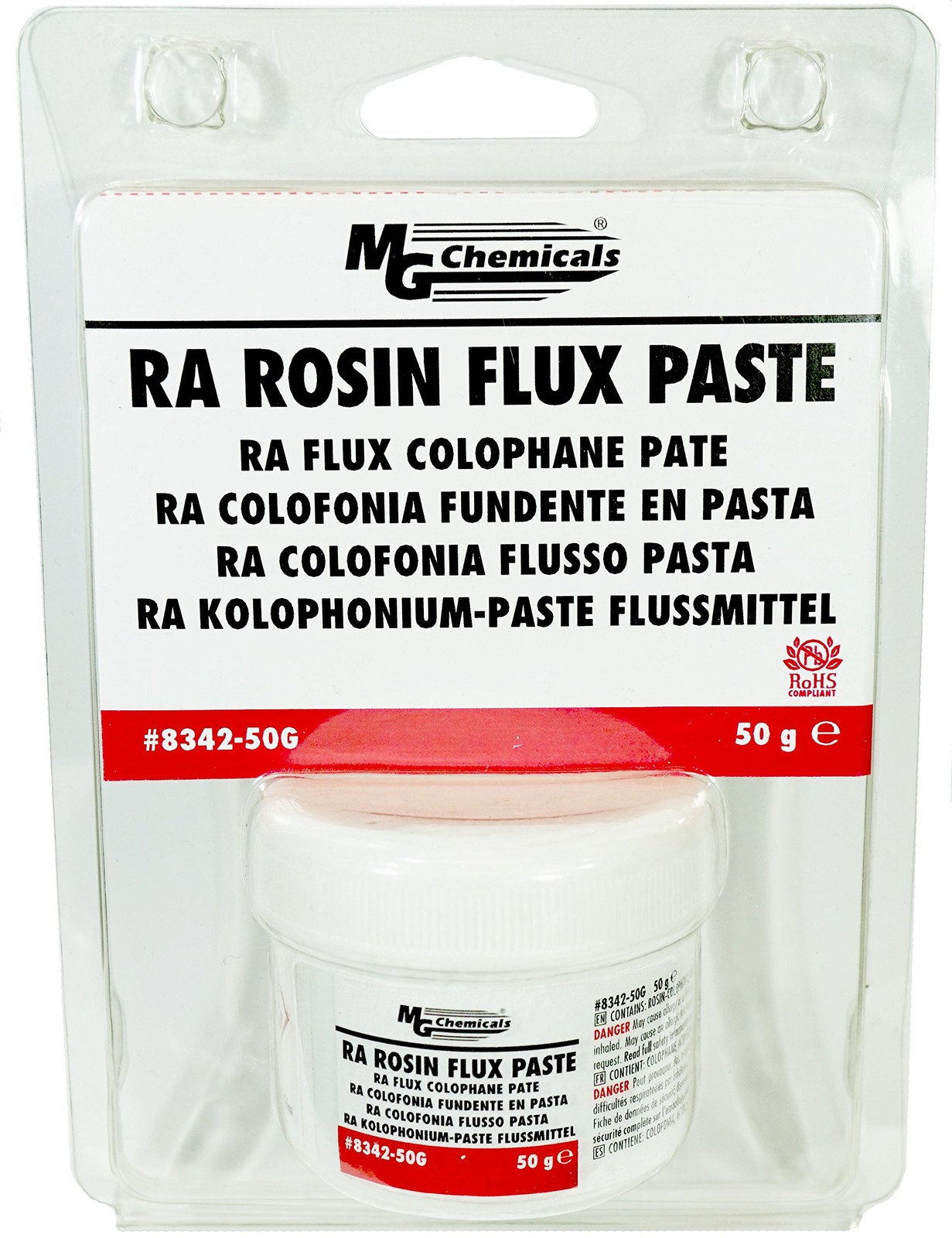 8342 RA Rosin Flux Paste, Amber, 50 g Jar (8342-50G)