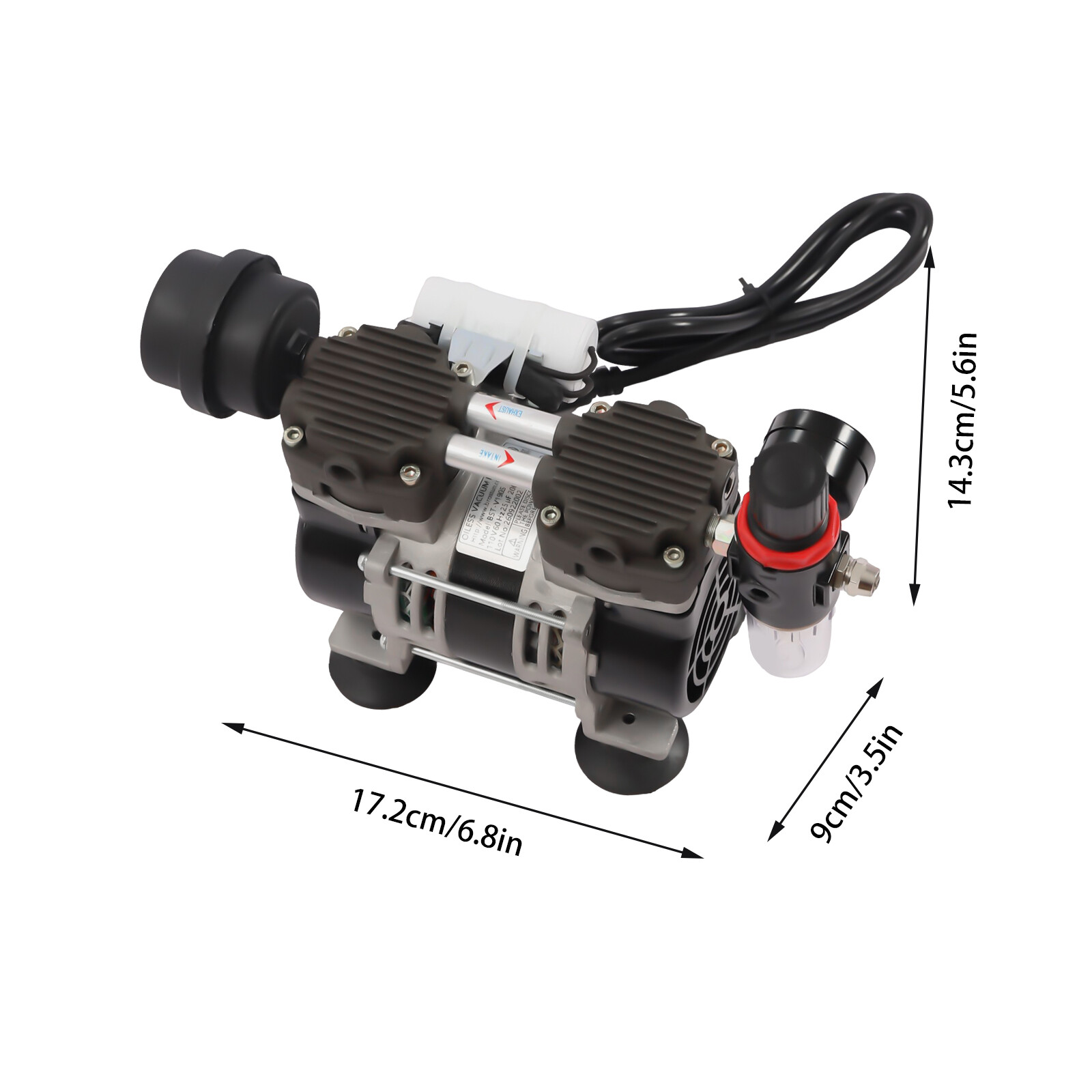 60L/m (2.12cfm) Oil Free Lab Vacuum Pump Oilless Medical Mute Pump – BST-V190S